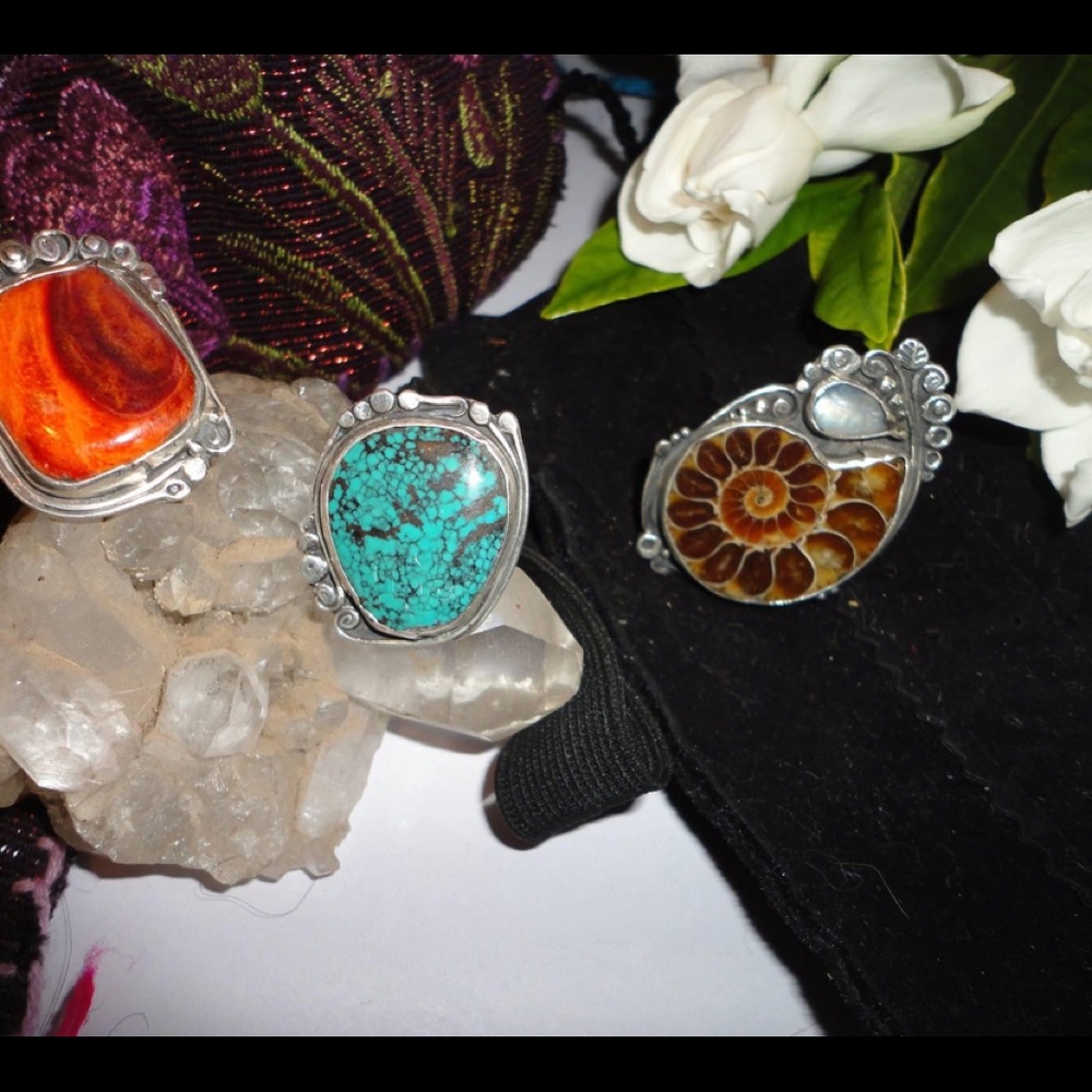 Handcrafted Turquoise Silver Ring Artisan Boho 6 - image 3